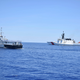 US and Philippine coast guard cutters in the South China Sea